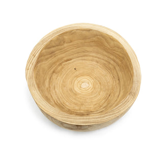 Deep Round Wooden Bowl - 14" x 6.89"