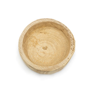 Shallow Round Wooden Bowl - 16" x 4"