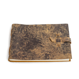 Brown Distressed Leather Journal / Guest Book