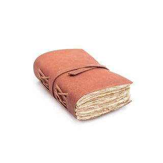 Terracotta Mini Leather Wrap Journal