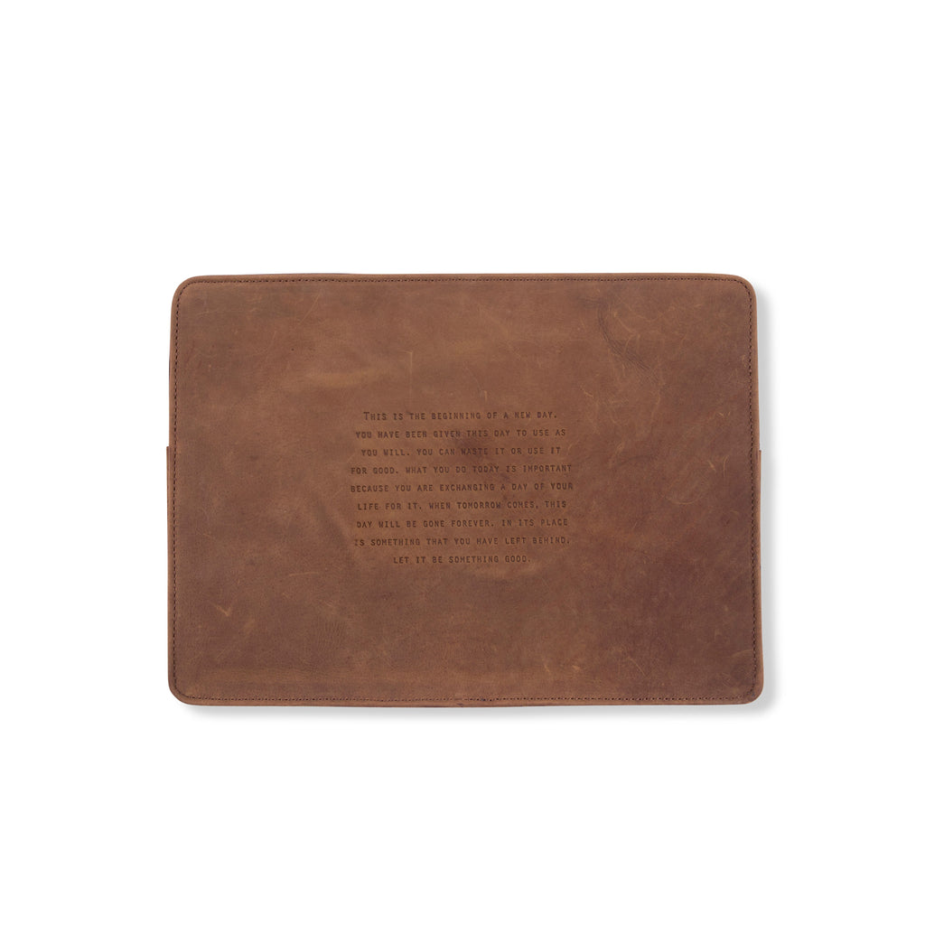 Leather Laptop Case - This Is The Beginning
