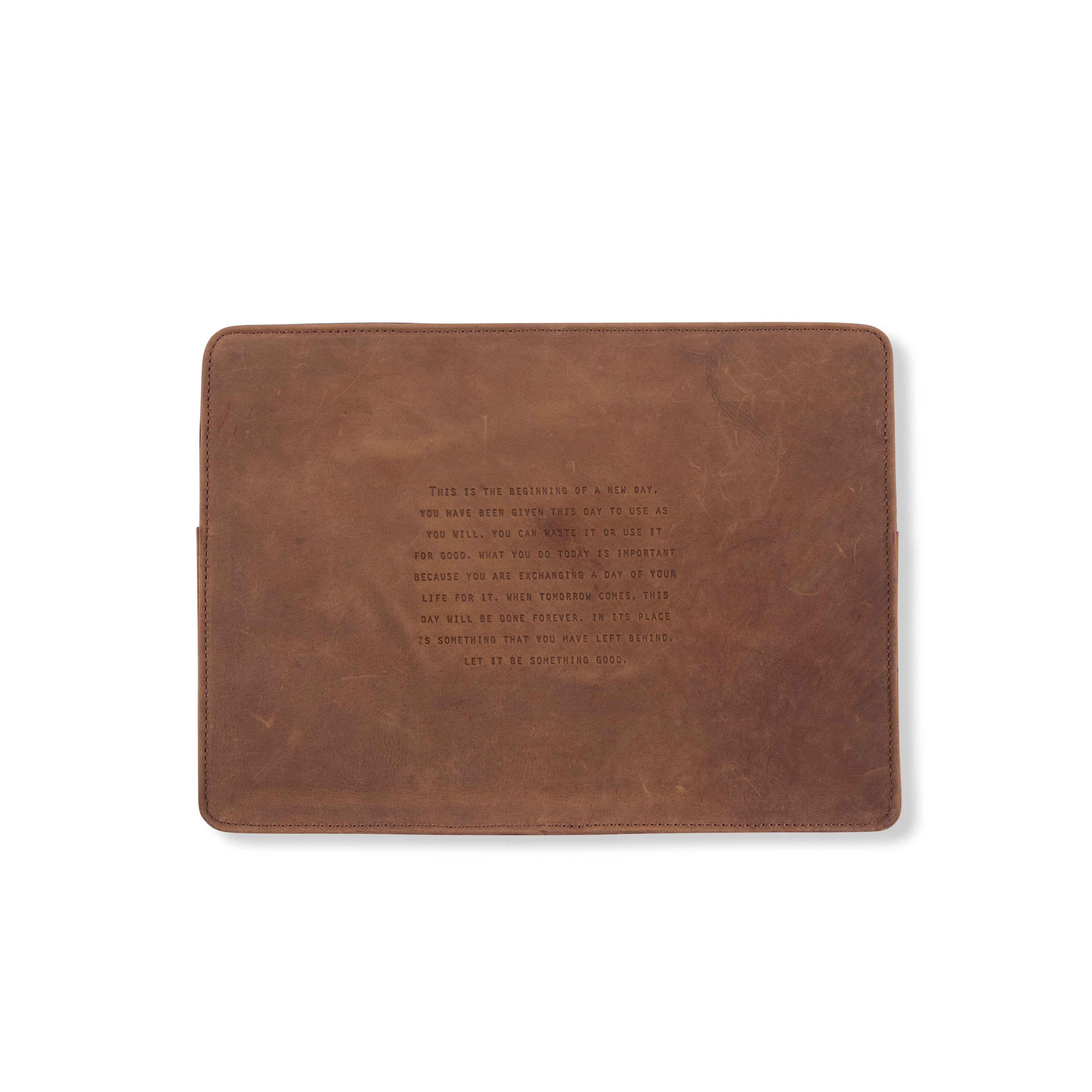 Leather Laptop Case - This Is The Beginning
