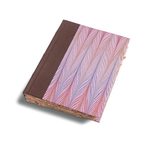 Multicolored Feather Print Marble Journal