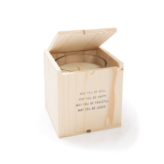 May you be well - Blessing Candle with Engraved Wood Box