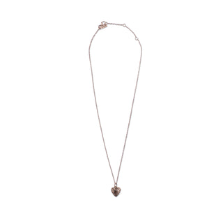 Heart shaped necklace with garnet stone