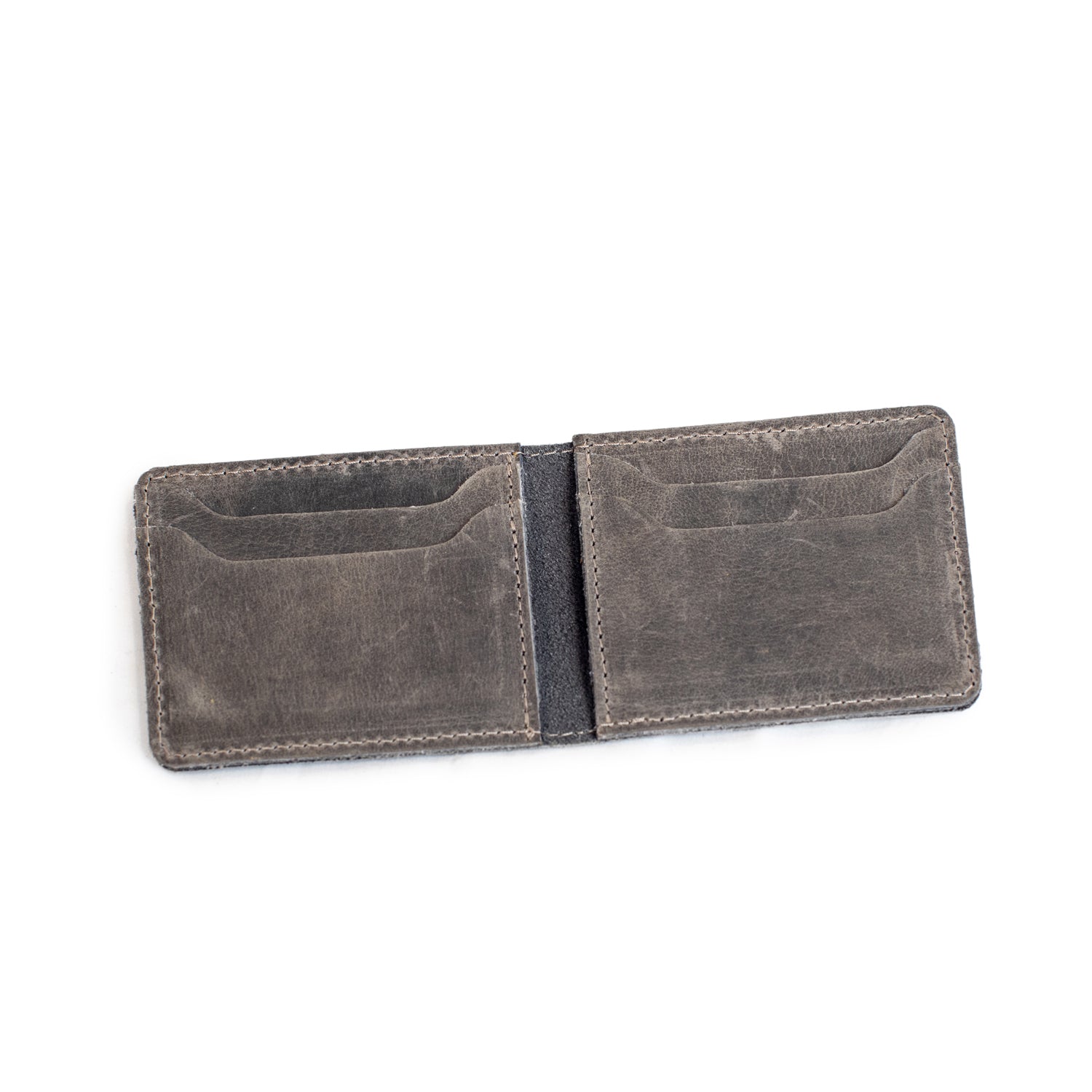 Distressed Leather Bifold Wallet