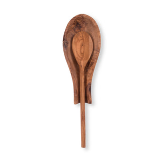 Olive Wood Spoon Rest with spoon