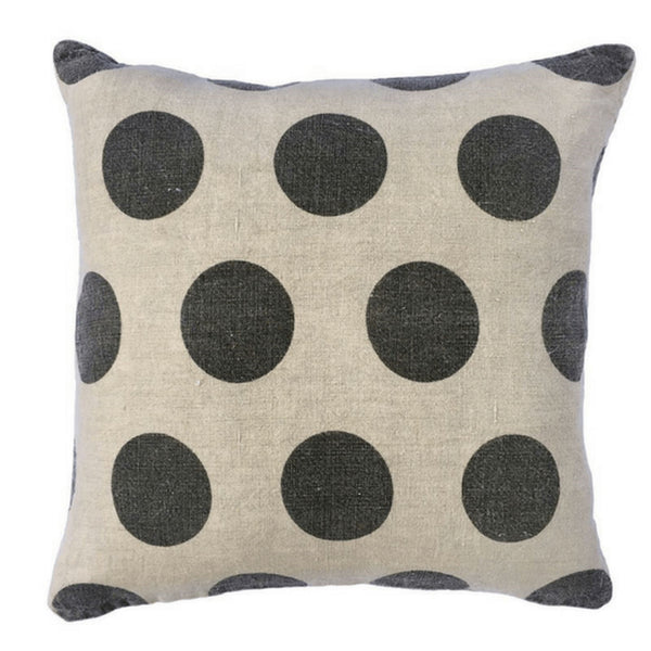 Black polka dot pillow hotsell