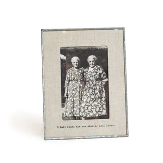I Have Found The One Vertical Glass Linen Photo Frame   - 7.5"x8.5"