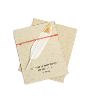 Feather Card - Just Think -Peter Pan