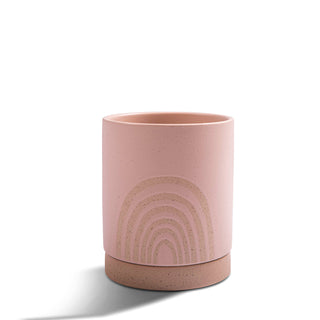 Pale Pink Rainbow Planter with Saucer