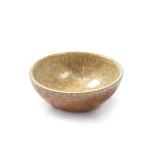 large Speckled Ceramic Ochre Bowl
