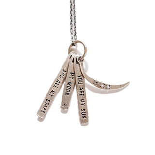  sterling silver necklace with the quote "you are my sun my moon and all my stars"