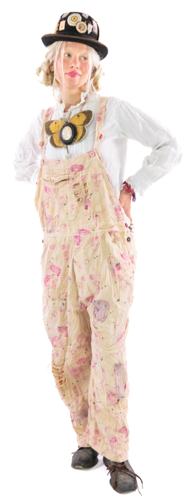 Floral Print Love Overalls - Orchid Bloom
