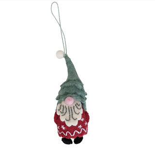 Handmade Wool Felt Gnome Ornament