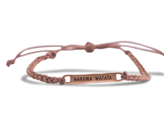 Brass Hakuna Matata Braided Bracelet