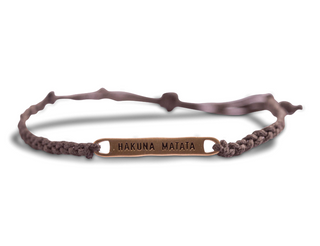Brass Hakuna Matata Braided Bracelet