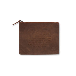 This Is the Beginning Leather Zip Bag
