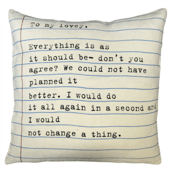 ***Pillow Collection - To My Lovey (letter