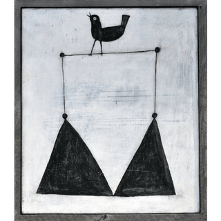 black bird on a wire art print