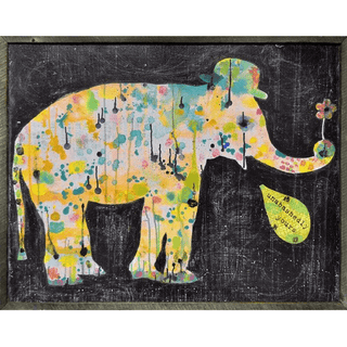 "Unabashedly Yours" is a whimsical elephant art print by Sugarboo & Co's own Rebecca Puig.