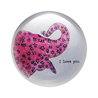 paperweight - pink elephant
