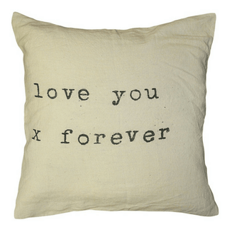 love you x forever pillow