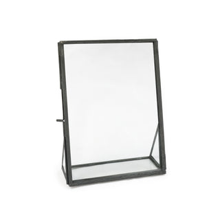 Vertical Floating Glass Frame with Glass Stand
