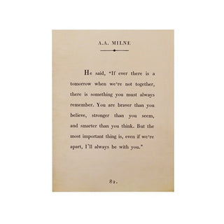  A.A. Milne Book Collection Art Poster - Cream
