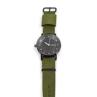 Wrist Watch with Green Nylon Strap