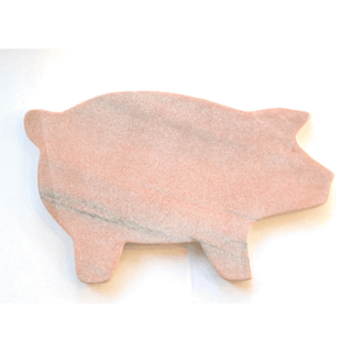 Pink Marble Pig Shaped Platter - 10.75” x 6.75
