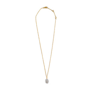 Rough Moonstone Necklace in Gold - 16 inches