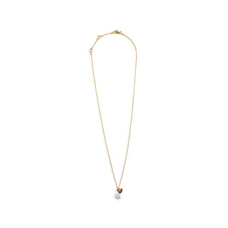 Iolite and Moonstone Gold Necklace - 16