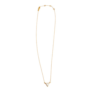 Gold Plated Mother of Pearl Triangle Necklace