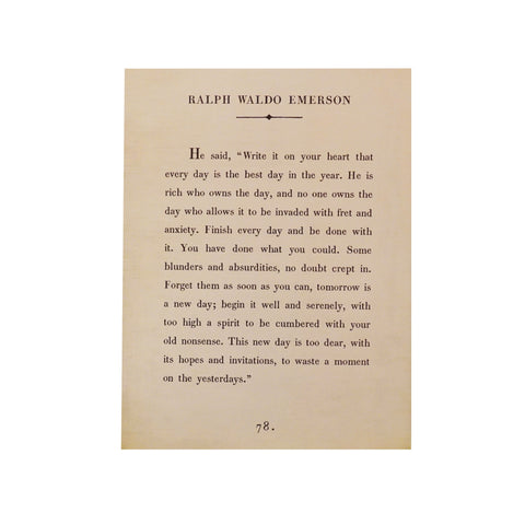 12"x16" Ralph Waldo Emerson Book Collection Art Poster - Cream ...
