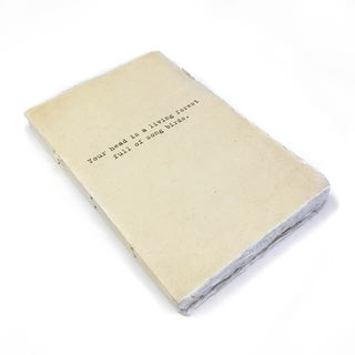 deckle edge notebook - your head is a living..